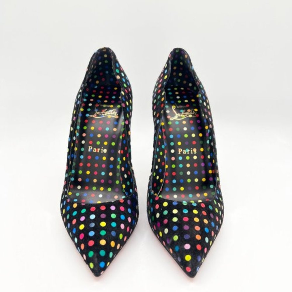Christian Louboutin Polka Dot Hot Chick Leather Pumps - Picture 5 of 12